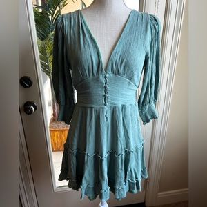Altar’d State Sage Green 1/2 Sleeve Dress